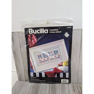 Bucilla Counted Cross-Stitch Kit 40726 "Help Wanted" 14" X 8" Kitchen Decor